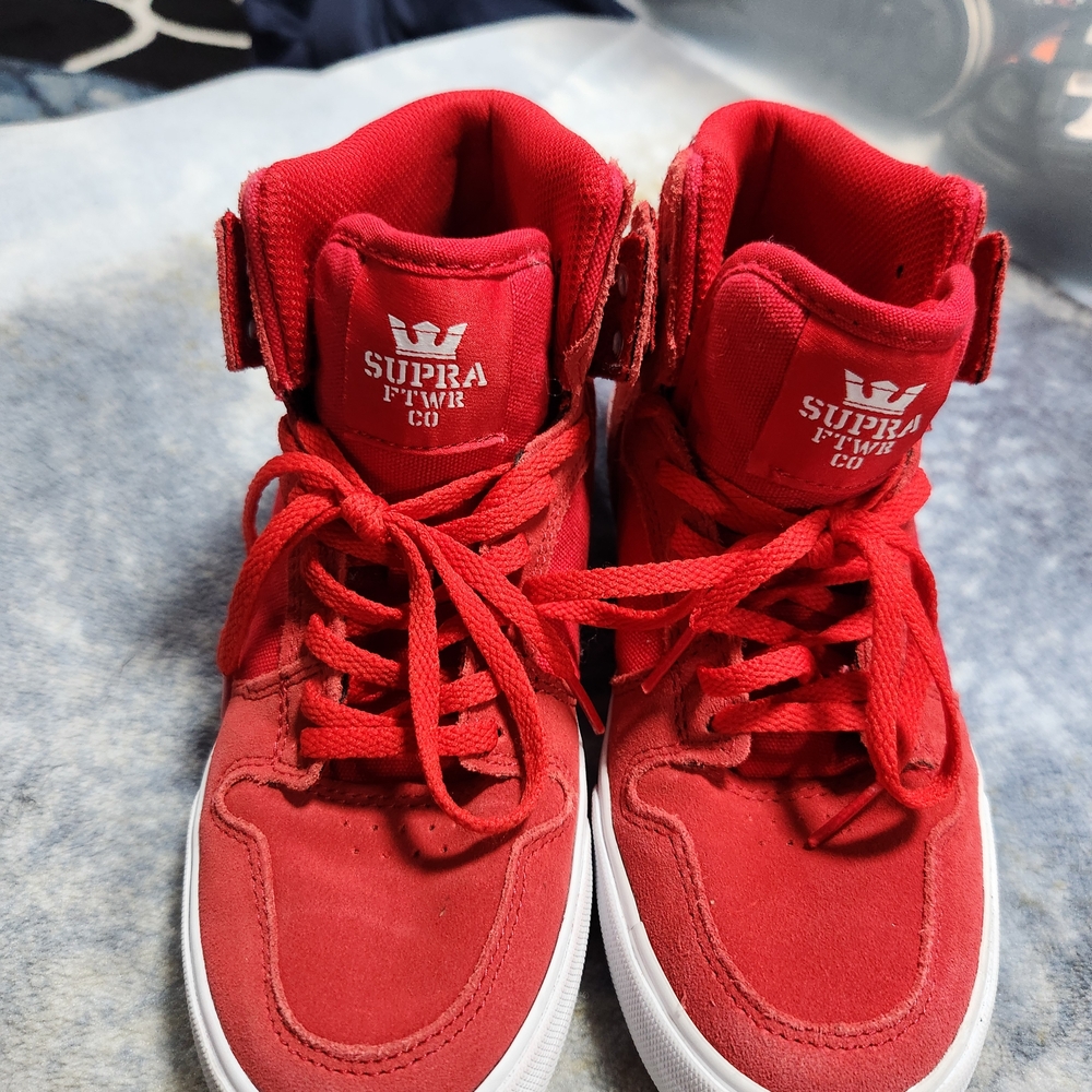 Supra Kids Red High-Top Sneakers